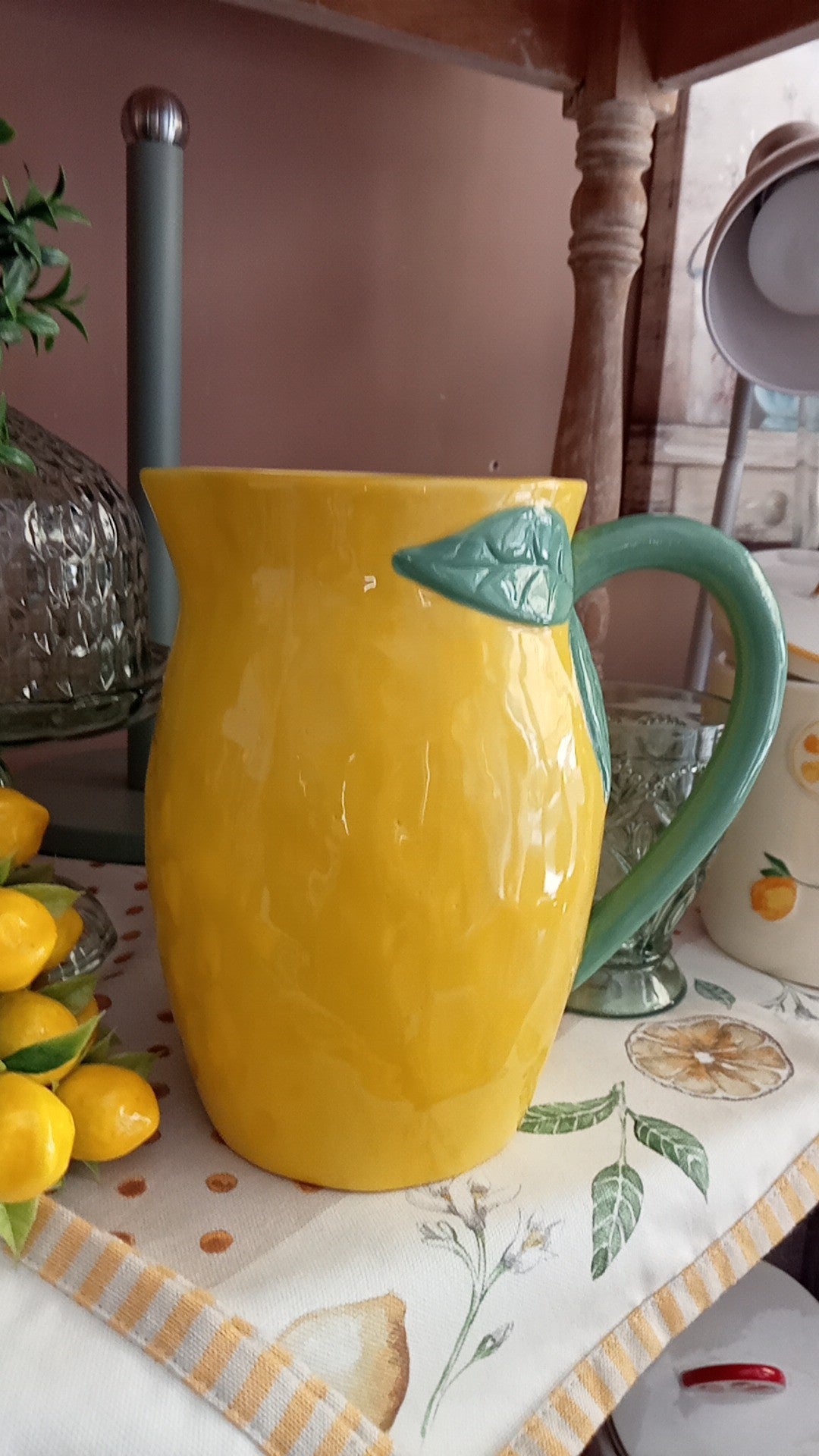 BROCCA PER ACQUA FRAGOLA LIMONE CERAMICA