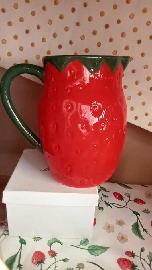 BROCCA PER ACQUA FRAGOLA LIMONE CERAMICA