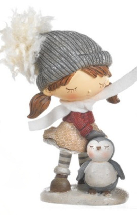 Bimba con pinguino