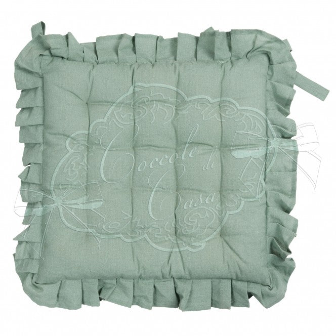 CUSCINO SEDIA COLORE VERDE COCCOLE DI CASA
