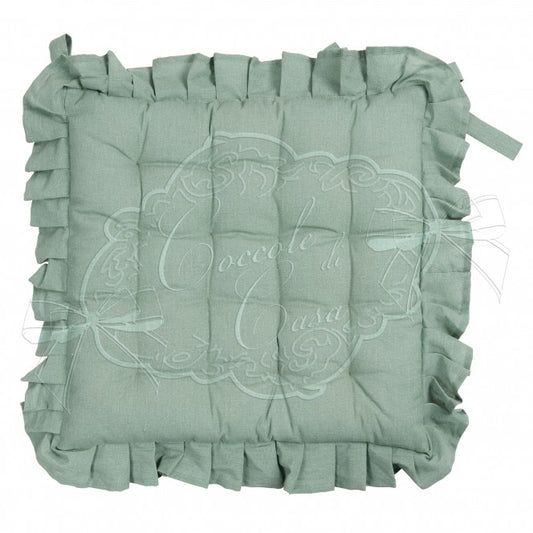 CUSCINO SEDIA COLORE VERDE COCCOLE DI CASA