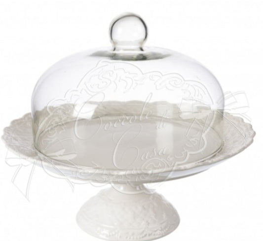 Alzata ceramica con cupola vetro Coccole di Casa